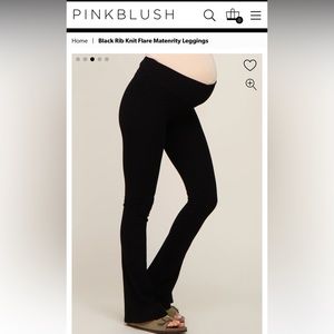 NWOT pink lush flared rubbed leggings.